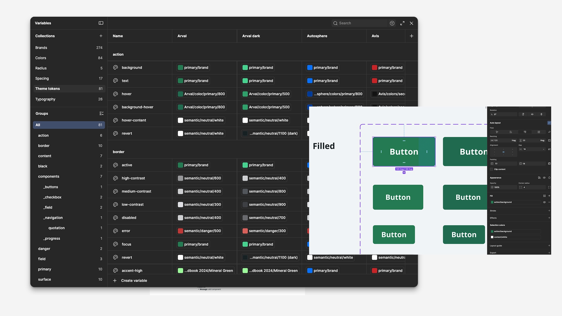 Image — design tokens & variables Figma