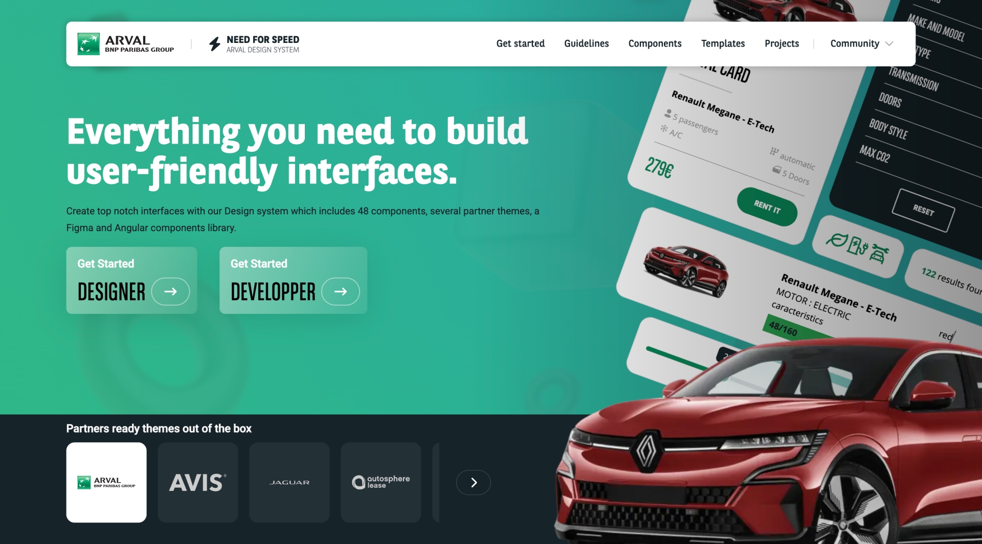 Design System Arval — aperçu général