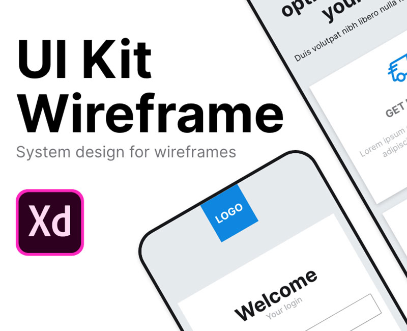 Ui kit - Wireframe disponible gratuitement